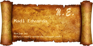 Madl Edvarda névjegykártya